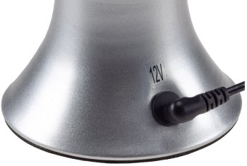 Lavalampe "CTL-ROGE LED" 40cm / Wasser: Rot, Wachs: Gelb, Body: Silber