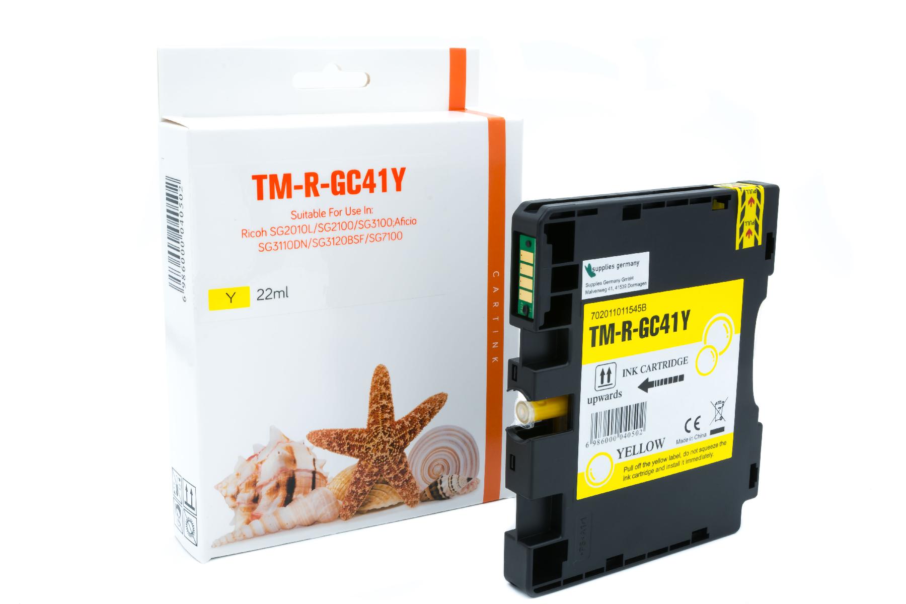 GC41Y Refill Tinte gelb für Ricoh / 405764 / 2.200 Seiten