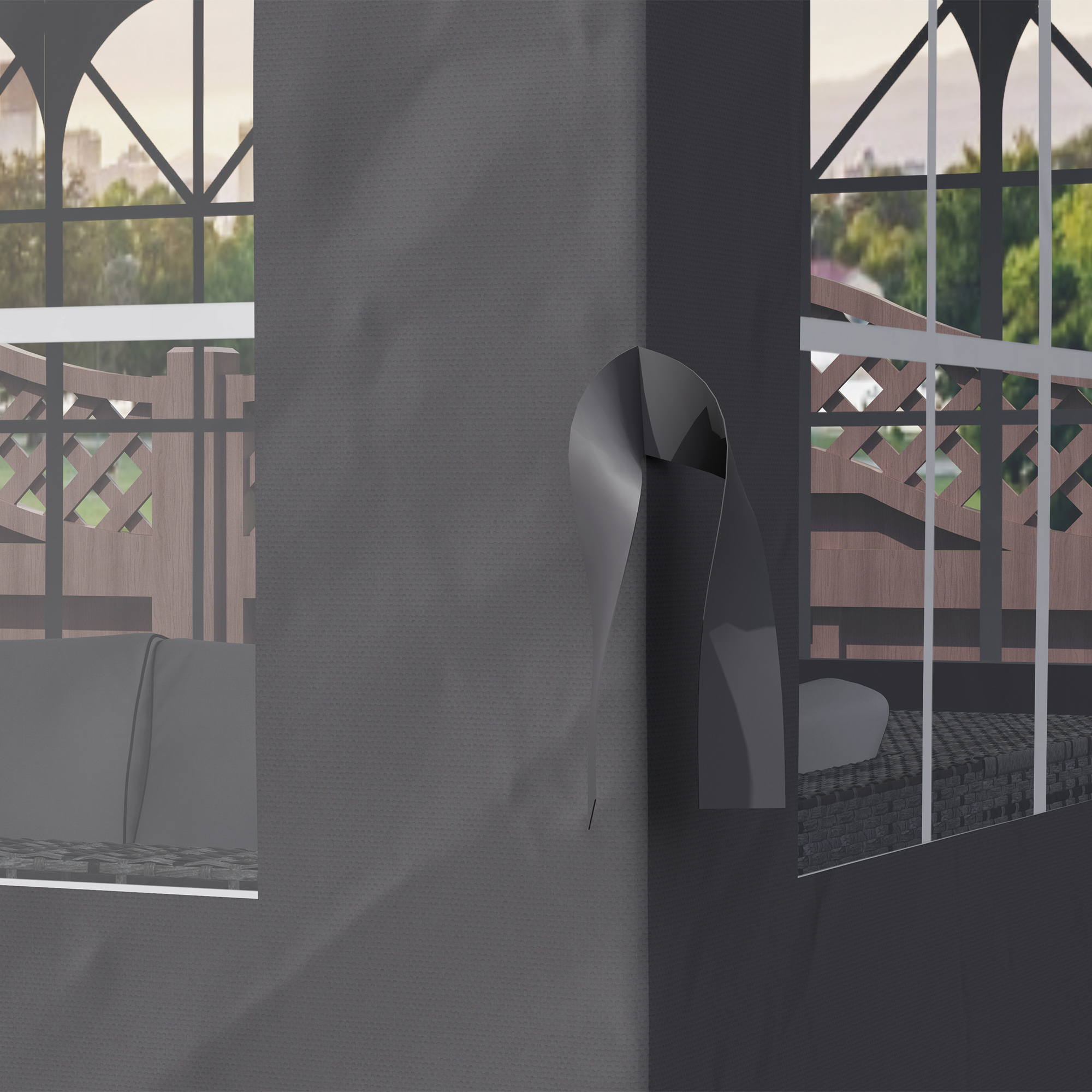 Pavillon-Seitenwände, 4 Seitenwand-Paneele für Gartenpavillon, mit Reißverschluss, 3 x 4 m Pavillon, Dunkelgrau