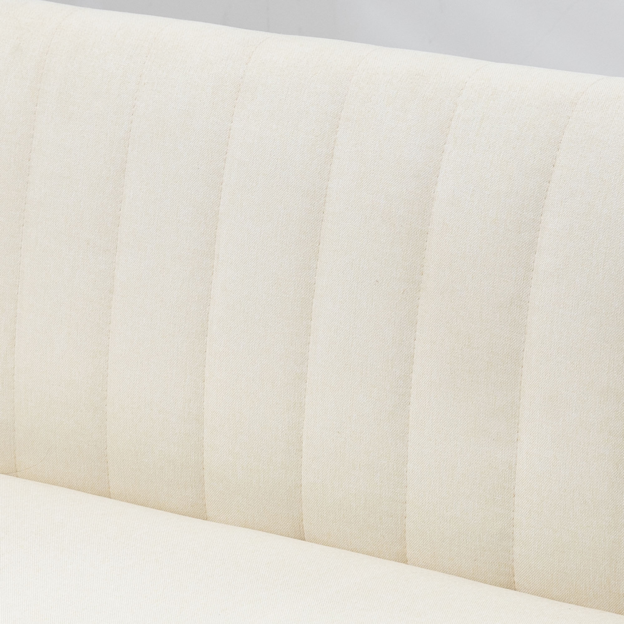 2-Sitzer Sofa, weiche Polsterung, pflegeleichter Bezug, bis 150 kg, 117 x 56,5 x 77 cm, Cremeweiß