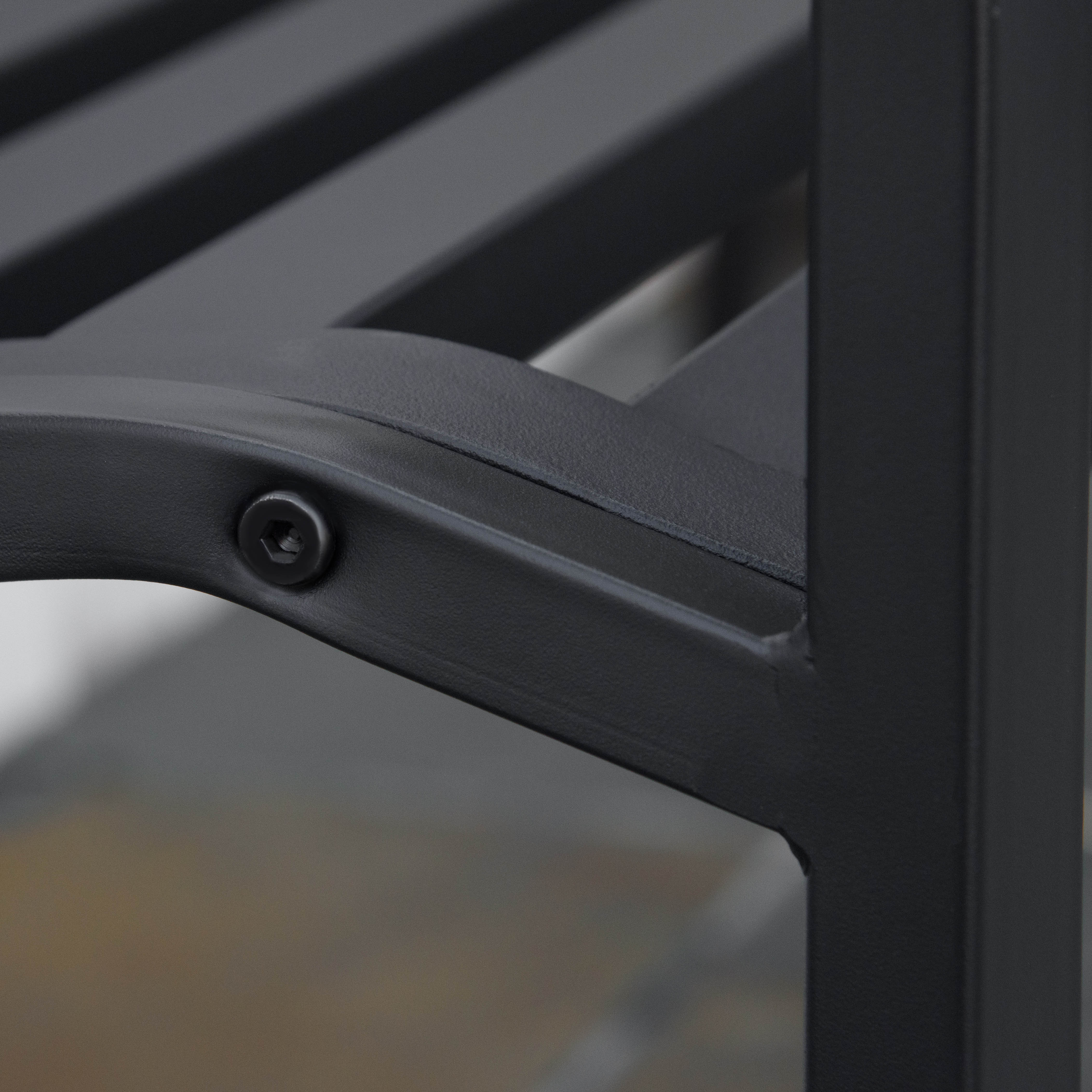 Gartenbank 2-Sitzer Parkbank aus Metall Sitzbank bis 240 kg Bank Terrassenbank mit Rücken- & Armlehnen Gartenmöbel Gusseisen Schwarz 128 x 58,5 x 89 cm