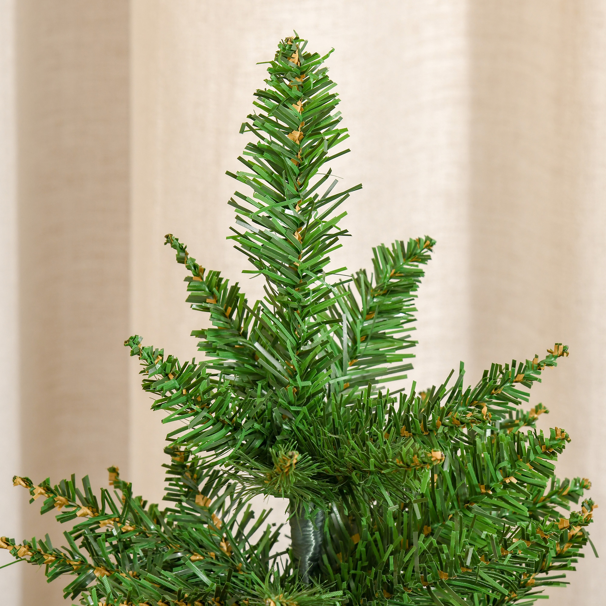 Mini Weihnachtsbaum mit künstlichem Schnee, 60 cm hoch, mit Zementständer, Mehrfarbig