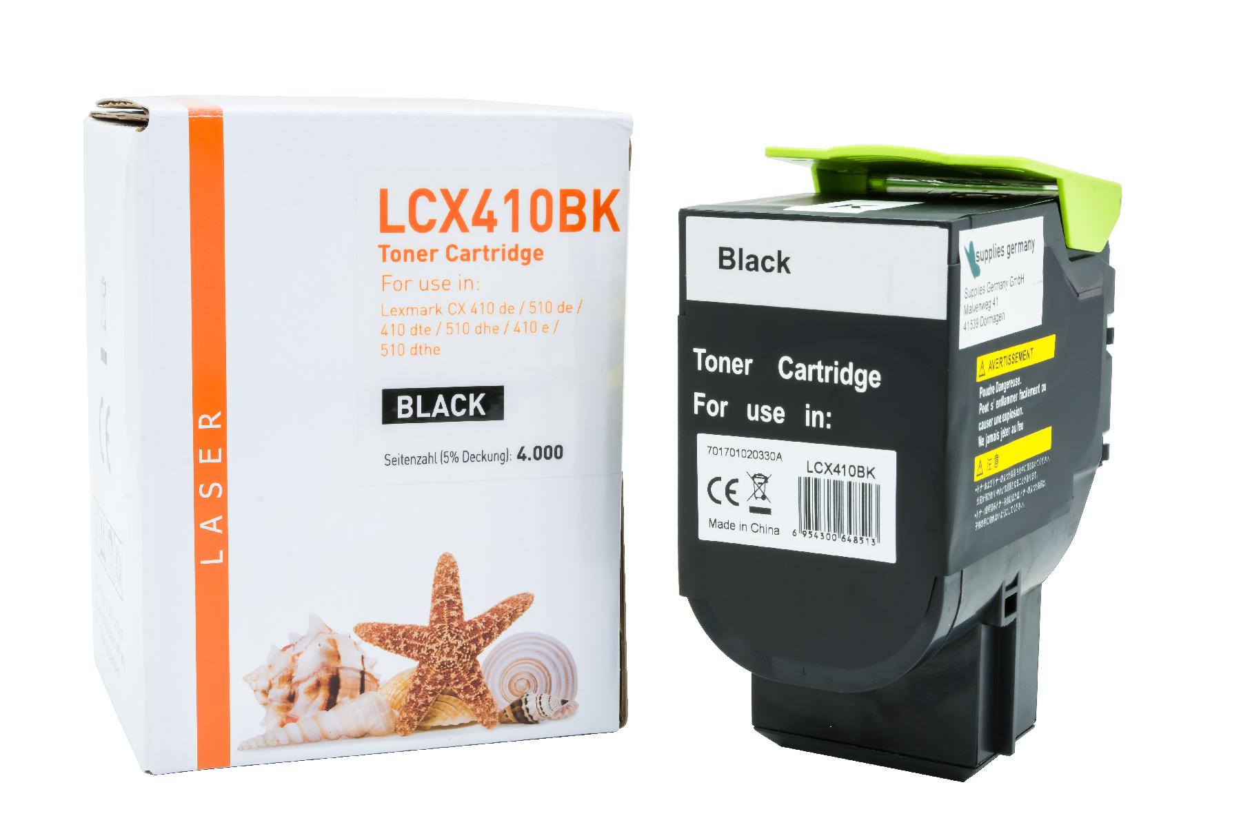 CX410schwarz alternativ Toner schwarz für Lexmark / 80C2HK0 / 4.000 Seiten CX410schwarz alternativ Toner schwarz für Lexmark / 80C2HK0 / 4.000 Seiten