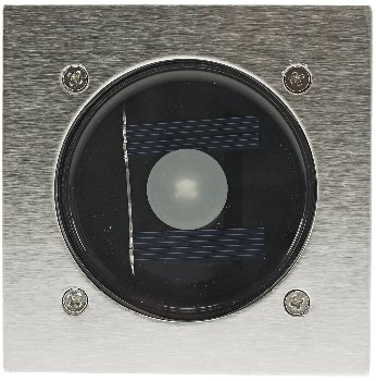 Solar LED Bodenstrahler "CTB-E", eckig / 105x105x40mm, IP44, Edelstahl-Front