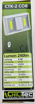 LED Klebeleuchte "CTK2 COB" / Batteriebetrieb, 240lm, 6000k, Magnet