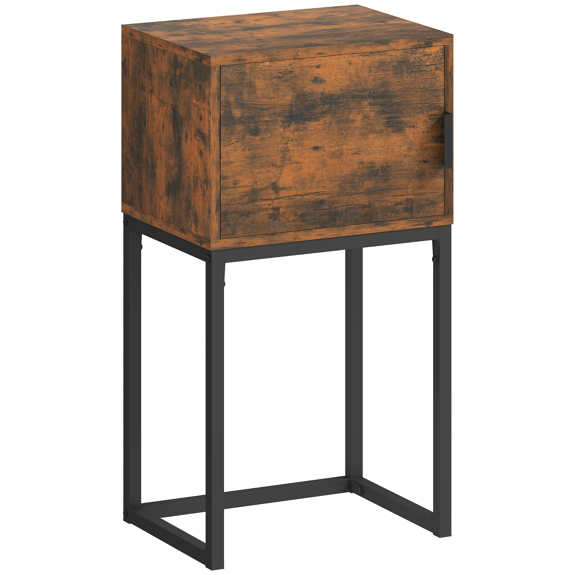 Konsolentisch Schmal, Schrank, Industrie-Design, Wohnzimmer Flur, 40x30x76cm, Rustikal-Braun