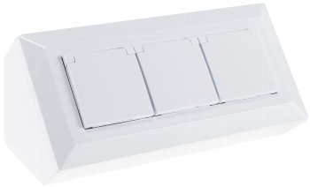 2-fach Steckdosenblock, USB-A+C, weiß / 250V~/ 16A, USB 3,1A, PD, mit Klappen