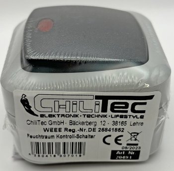 Feuchtraum Kontroll-Schalter, IP44 / 250V~/ 10A, inkl. AP-Rahmen, grau
