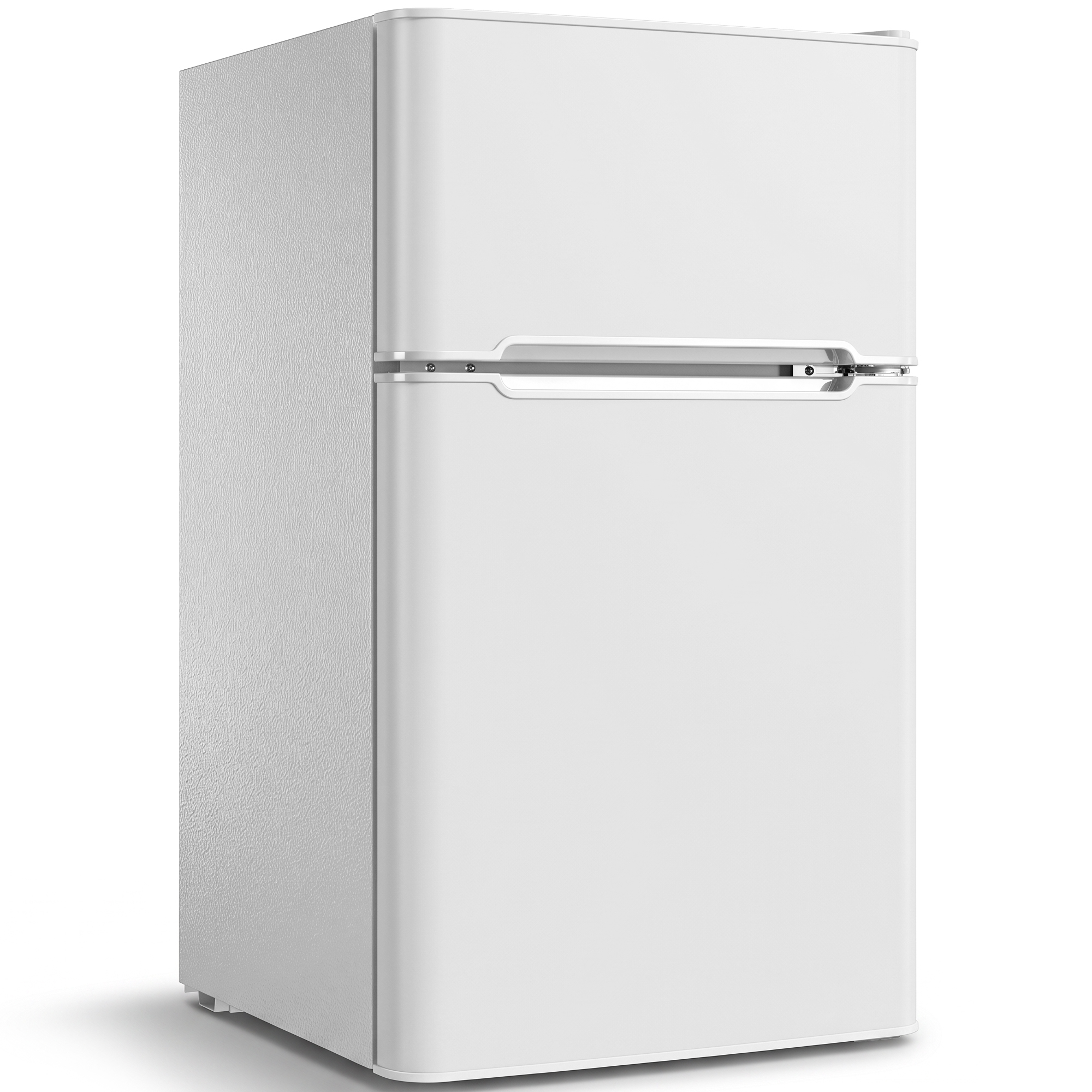 Mini Kühlschrank mit Gefrierfach 2-Türiger mit Einstellbarem Thermostat Kleiner Getränkekühlschrank 90L Weiß