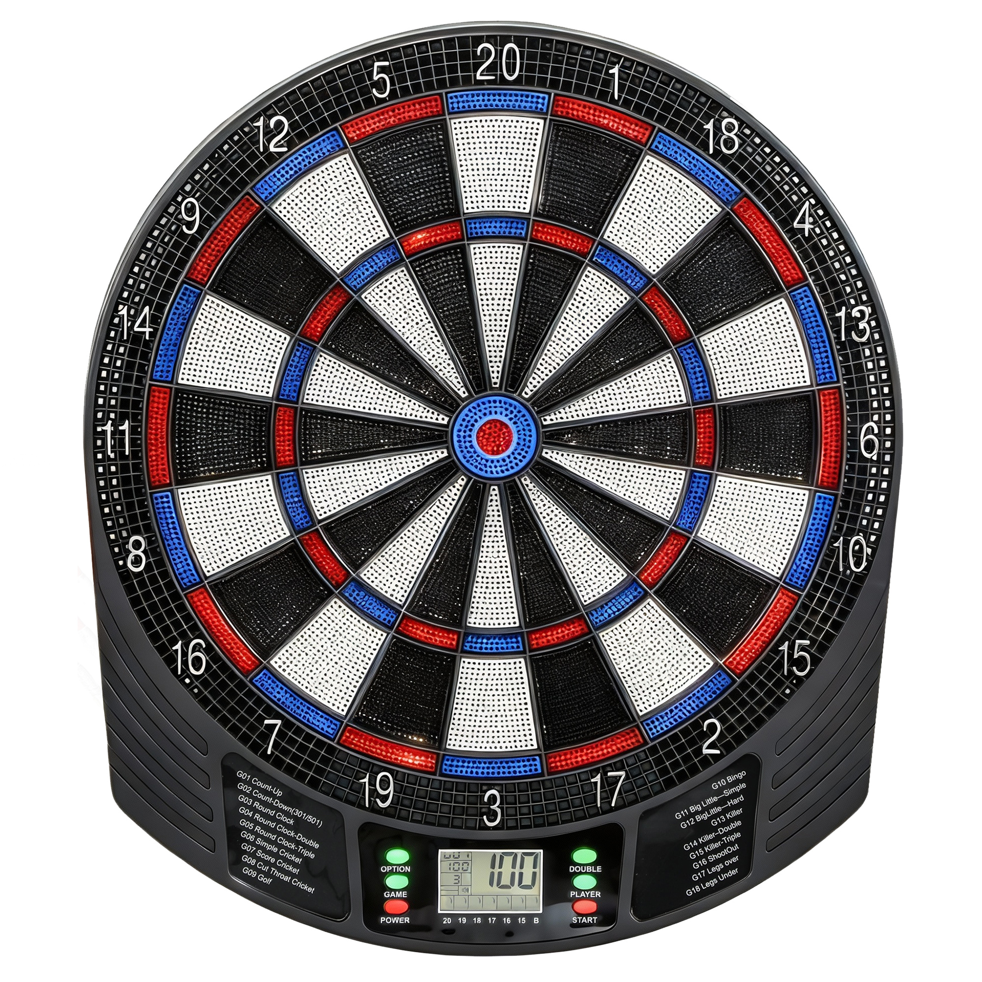 Elektronisches Dartboard für 1-8 Spieler, LCD-Display, 6 Dartsets, Bunt