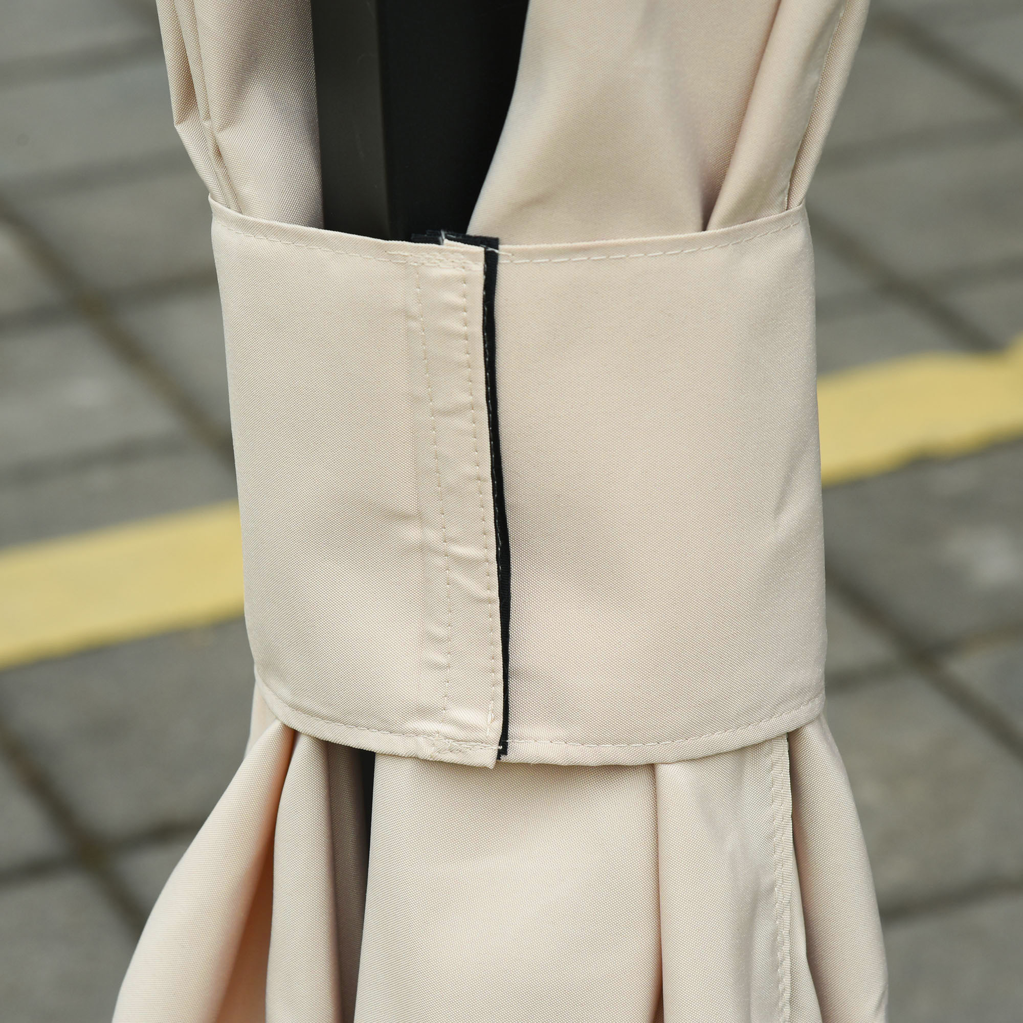 4 Ersatzvorhänge für 3x3m Pavillons, robust, für Stangen und Gleitschienen, doppelter Reißverschluss, beige