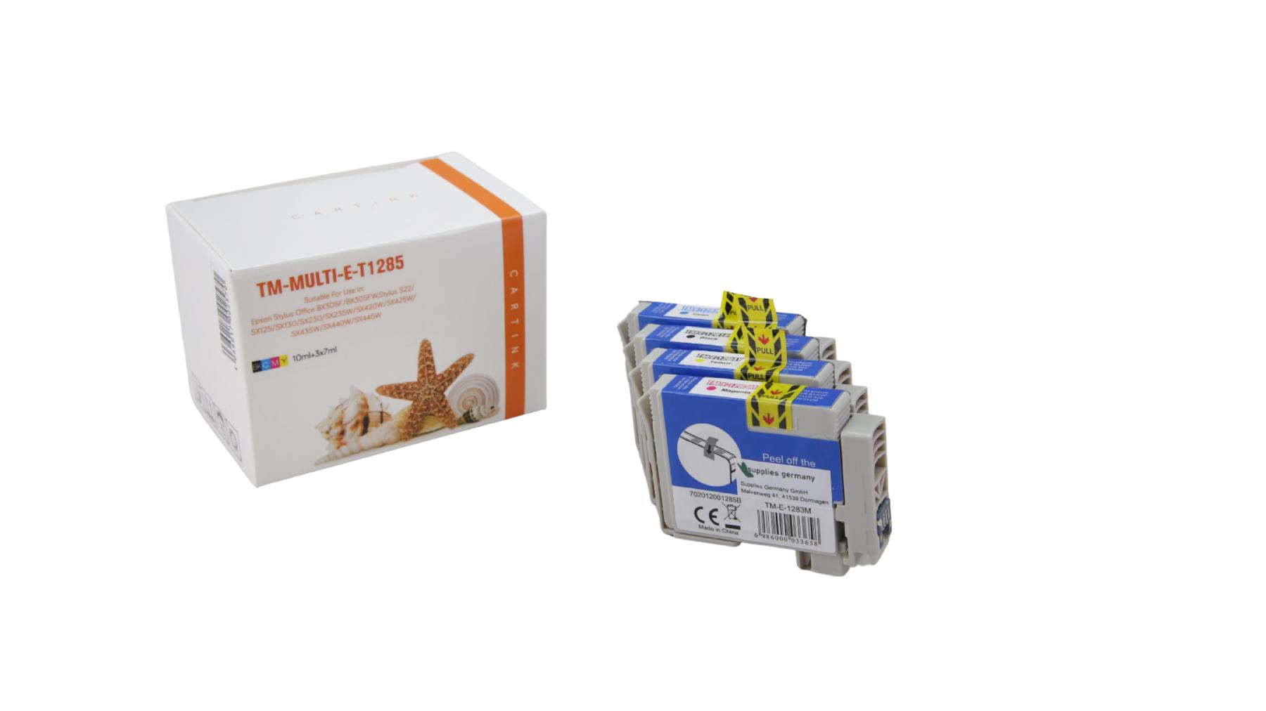 Multipack T1285 alternativ Tinte für Epson  / C13T12854010 /BK13ml /C,M,Y6,6ml