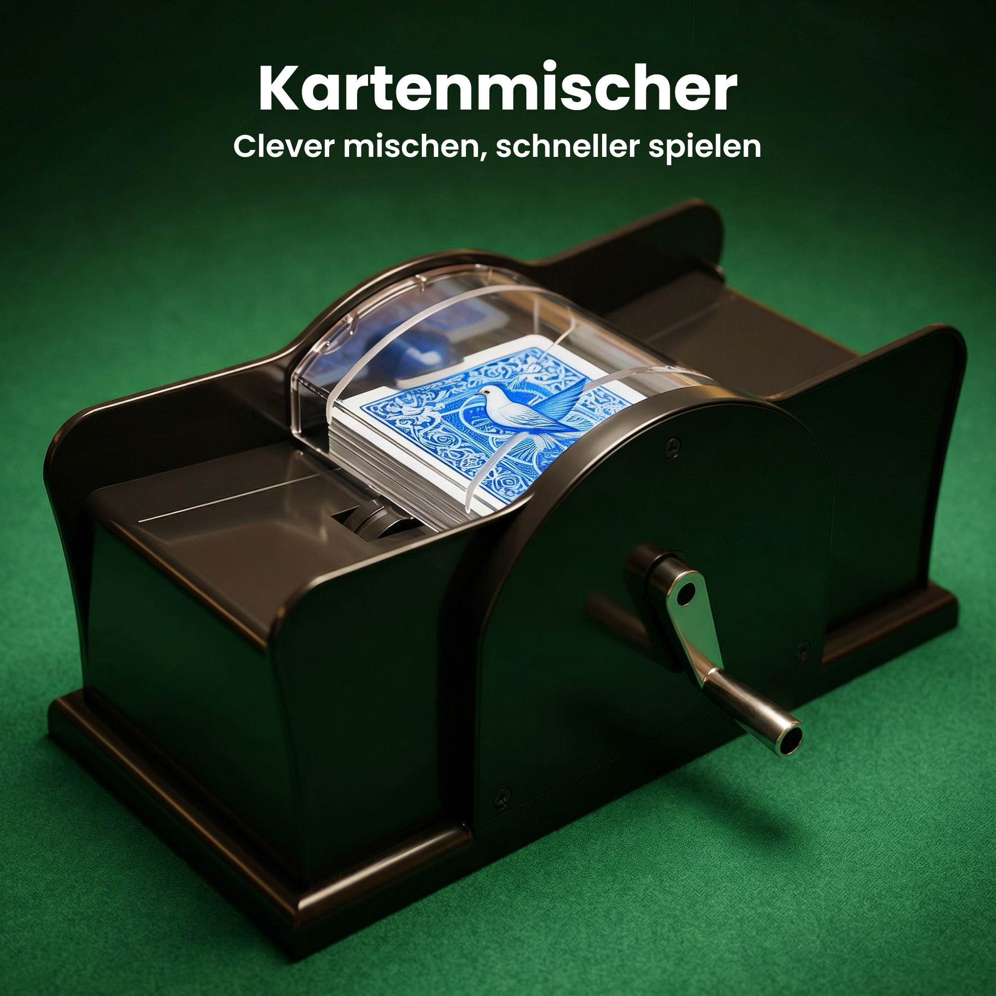 Poker-Set, 500 Chips, Würfel, 2 Kartendecks, Zubehör, Koffer, für 10 Spieler