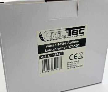 wasserfeste Außen-Lautsprecher "CT-50" / 8 Ohm, 5", 80W, 100Hz-20KHz, PAAR