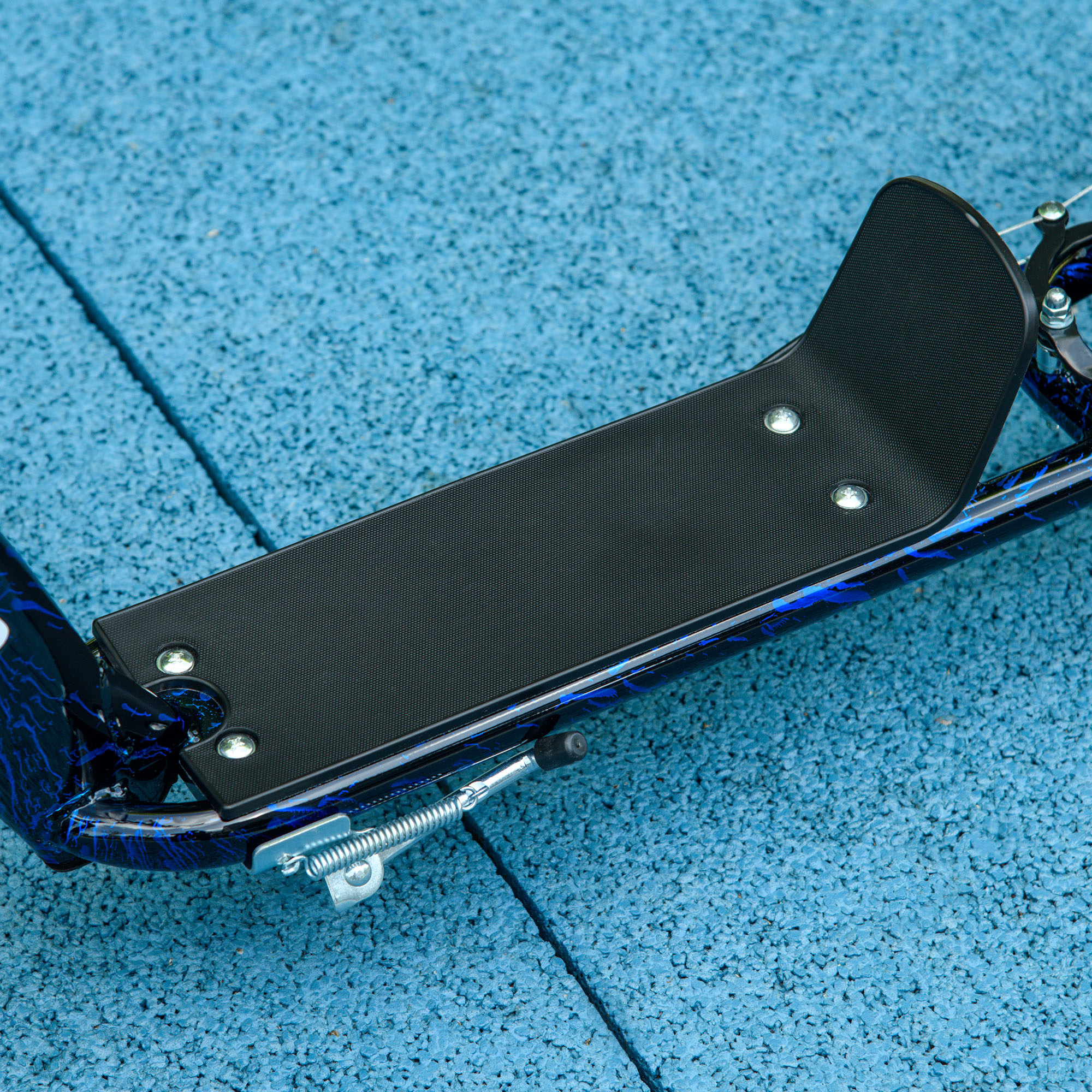 Kinderroller, höhenverstellbarer Tretroller für Kinder, mit Bremse, Ständer, 2 Räder, Stahl, Blau