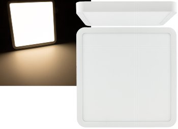 LED Deckenleuchte "Santano 24 Qw" / 23x23cm, 24W, 2088lm, 2900K warmweiß