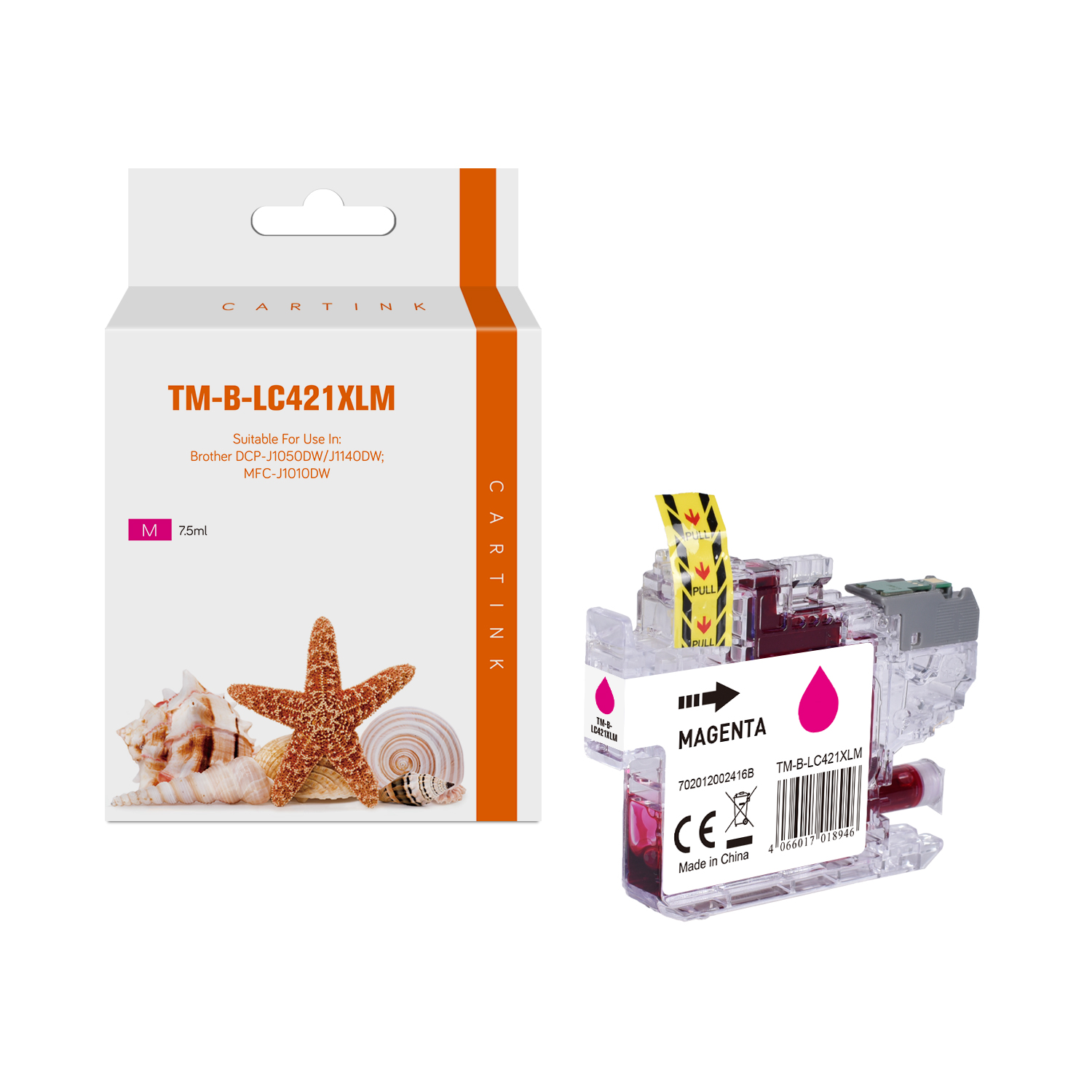 LC421XLM alternativ Seestern (Dye) Tinte Magenta für Brother / LC421XLM / 7,5ml LC421XLM alternativ Seestern (Dye) Tinte Magenta für Brother / LC421XLM / 7,5ml