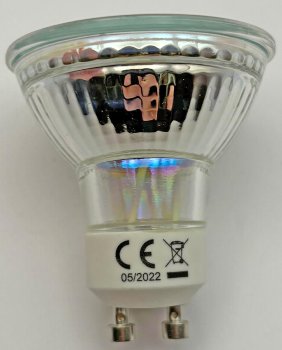LED Strahler GU10 "H10 SMD" 15 SMD LEDs / 3000k, 50lm, 120°, 230V/0,8W, warmweiß