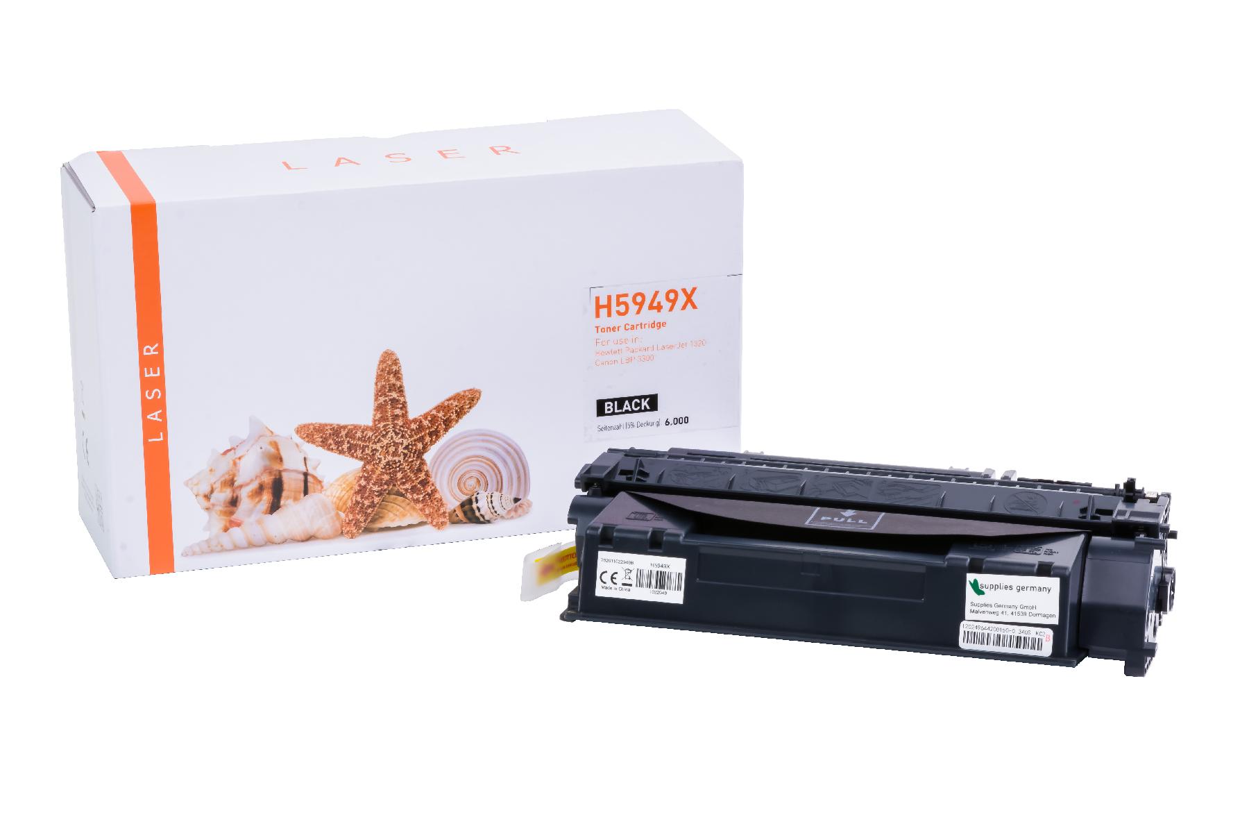 Q49X alternativ Toner schwarz für HP / Q5949X / 6.000 Seiten