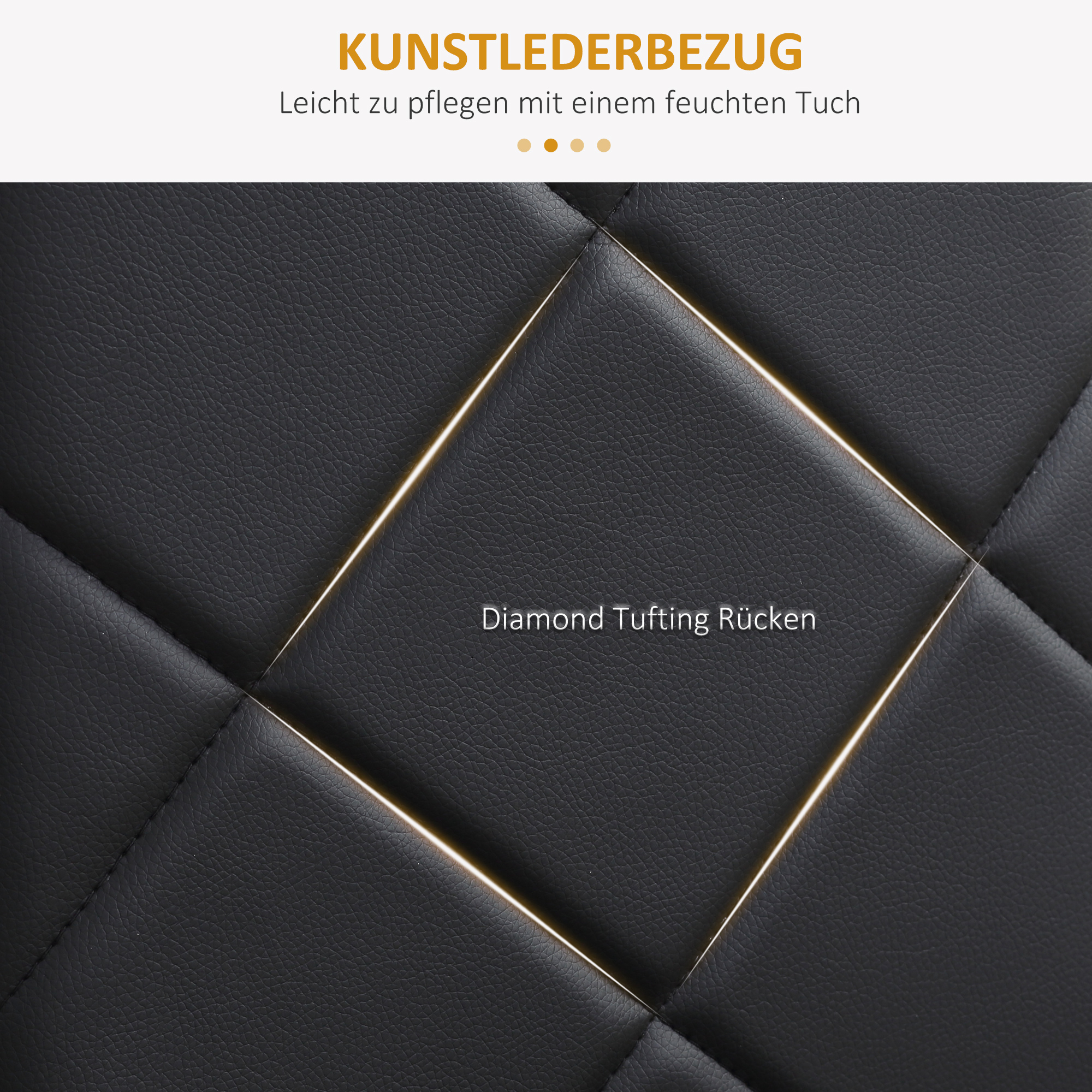 4er-Set Stühle Esszimmerstühle Küchenstühle, modernes Design, 41 cm x 50 cm x 97 cm, Schwarz