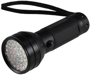 LED-Taschenlampe mit 51 UV LEDs / Schwarzlicht, ØxL 55x145mm