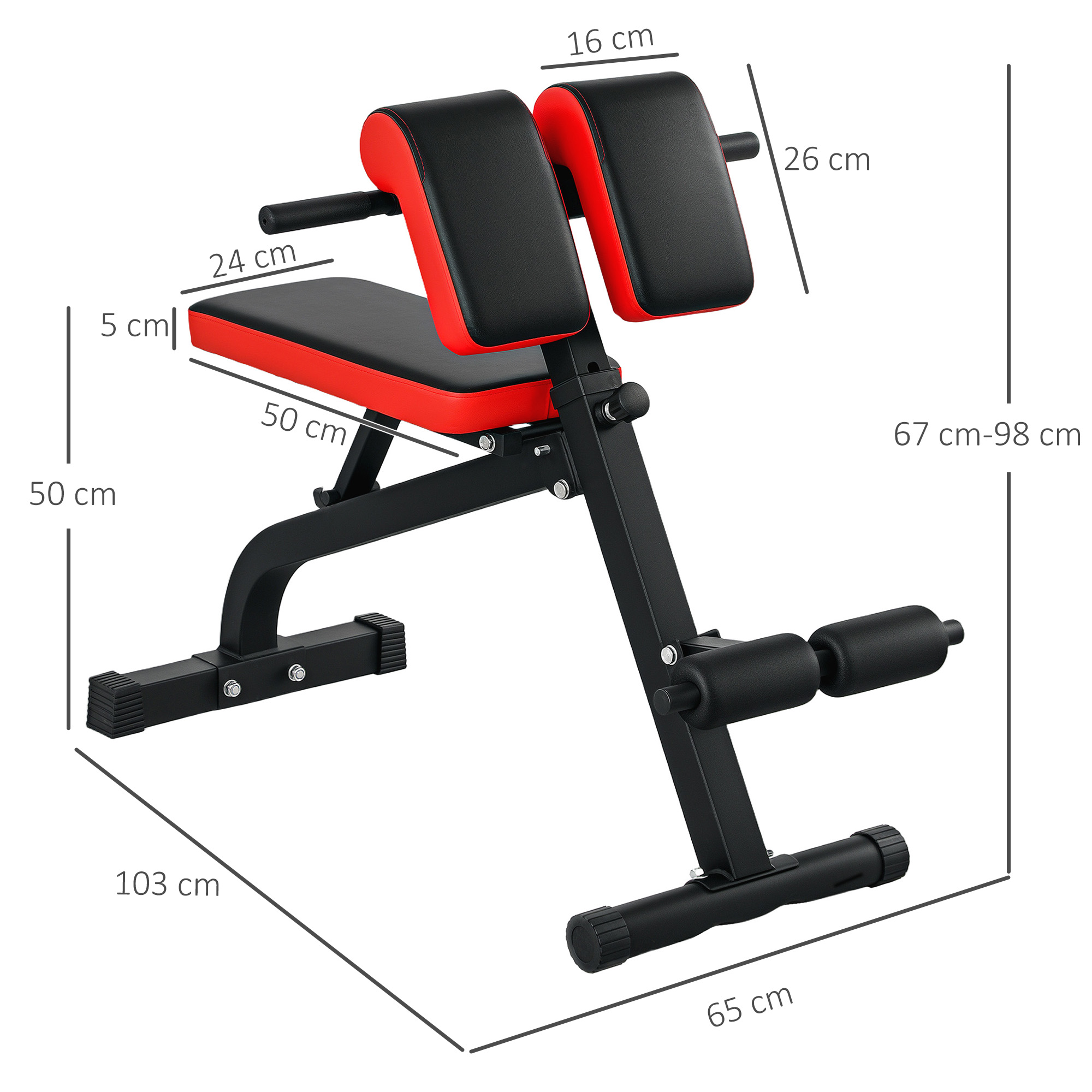 Hantelbank, Multifunktions-Trainingsbank, Klappbar Fitnessbank, bis 300 kg belastbar, Stahl, Schwarz