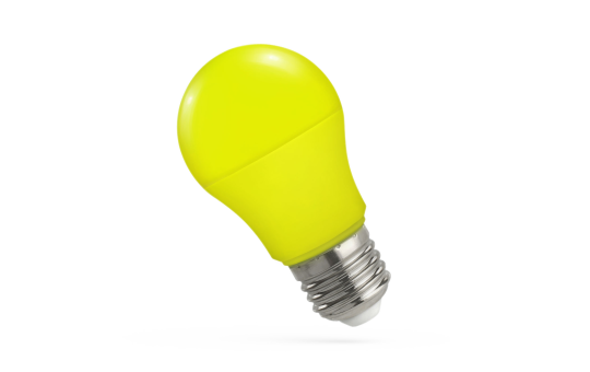 LED-Glühlampe, E27, 230V, 4,9W, 270°, gelb