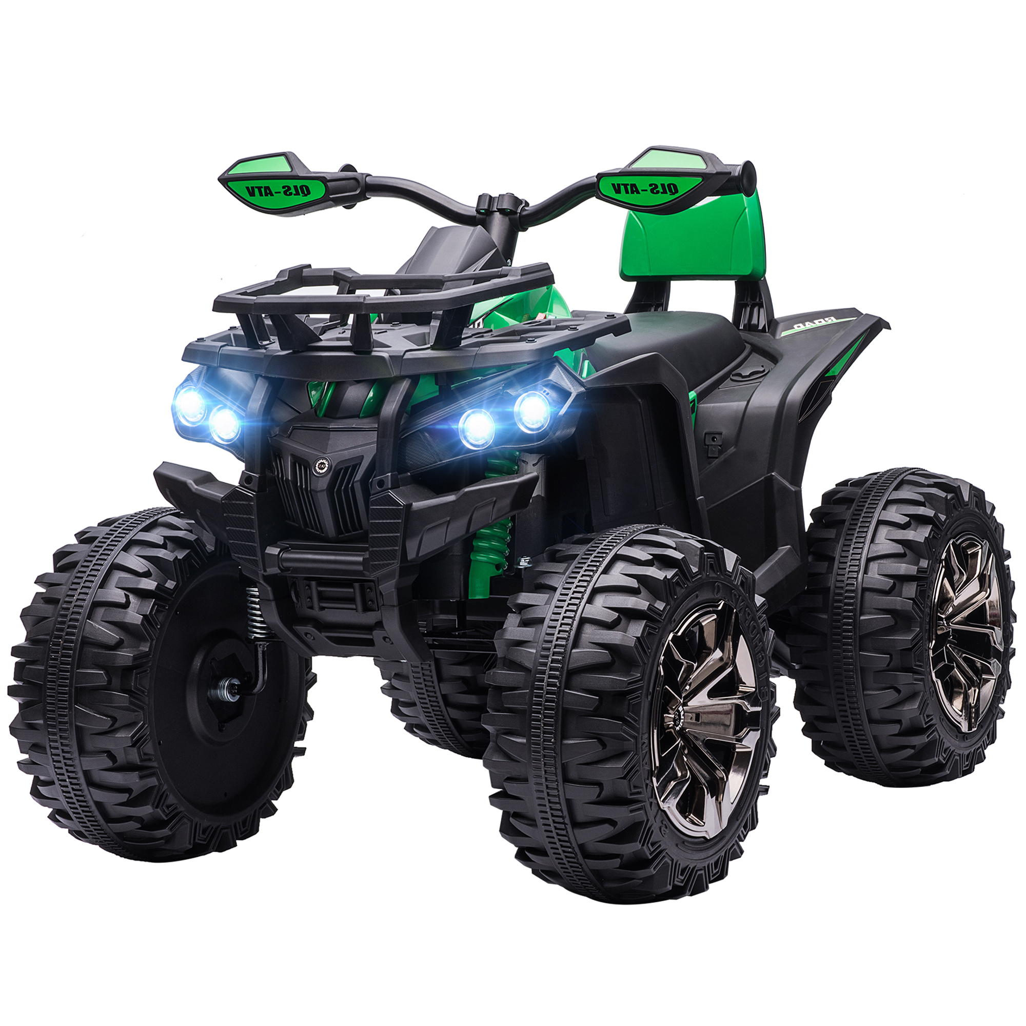 Elektroquad für Kinder, Licht & Musikanschluss, 3-8 km/h, für 3-5 Jahre, Grün