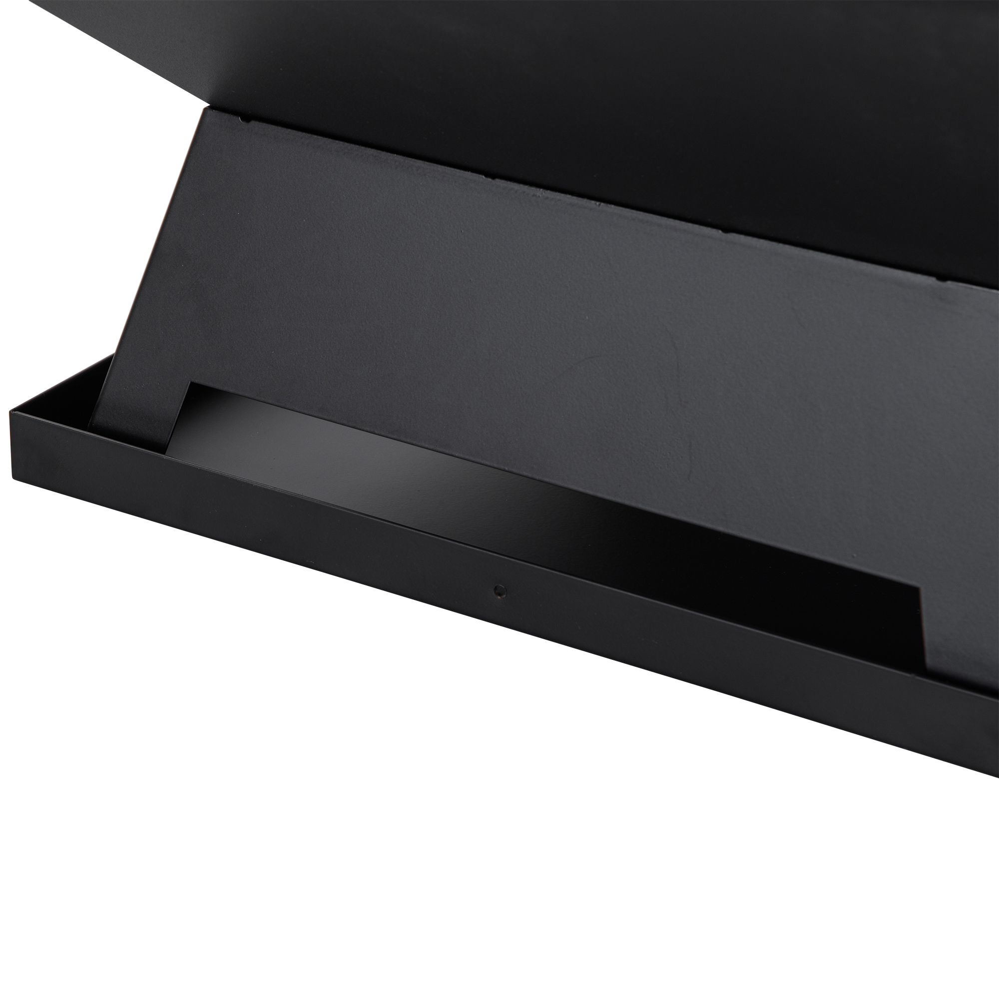 Feuerschale 45 x 45 x 34cm aus Edelstahl Feuerstelle mit Funkenschutz Schürhaken Feuerschalen Feuerkorb für Garten, Balkon, BBQ Camping Schwarz