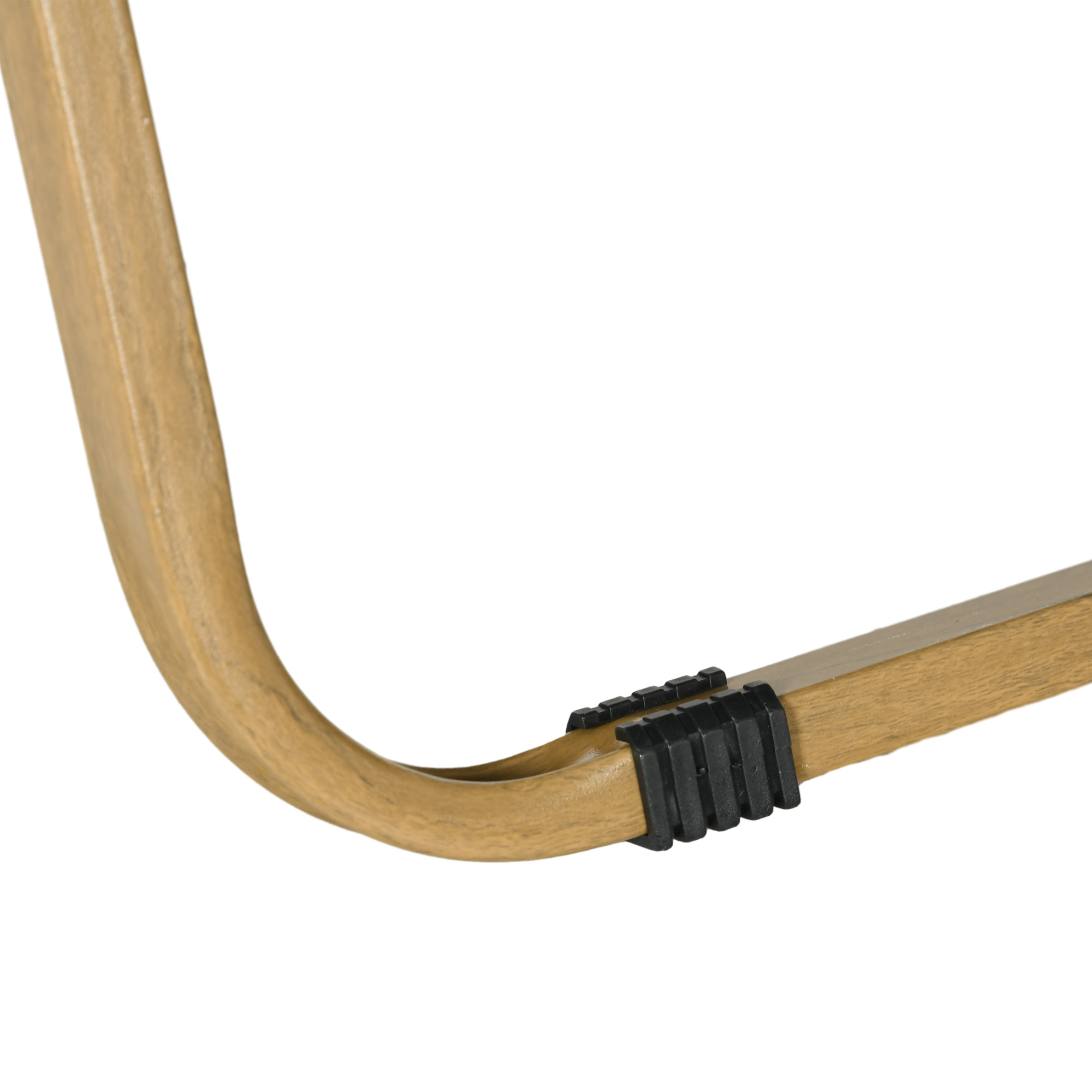 Campingstühle, 2 x Strandstuhl, faltbar, Stahl, Holzoptik, Dunkelgrau