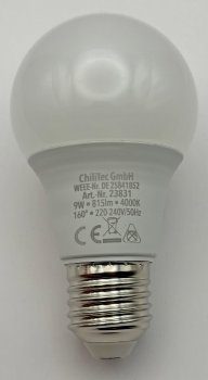 LED Glühlampe E27 "G70" neutralweiß / 230V, 160°, 8,7W, 815lm, 4170K