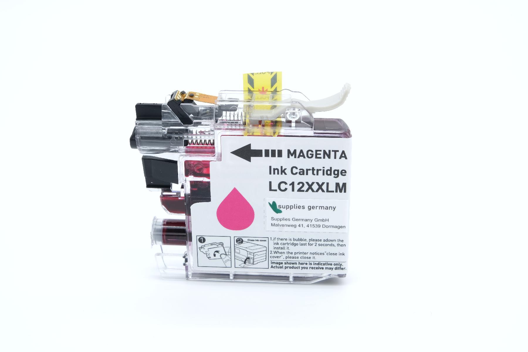 LC12XXLM alternativ Tinte Magenta für Brother / LC12EM / 1.200 Seiten LC12XXLM alternativ Tinte Magenta für Brother / LC12EM / 1.200 Seiten
