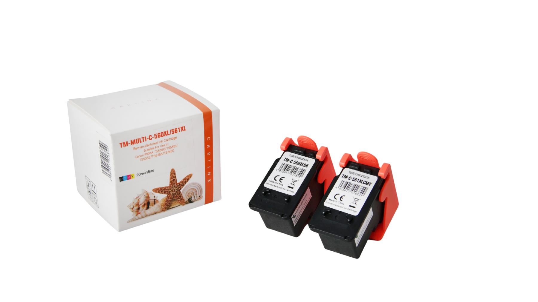 Multipack PG560XXL/CL561XXL alternativ Tinte für Canon / 3712C004 / 1xPG560XXL23ml / 1xCL561XXL21ml