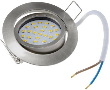 LED-Einbauleuchte "Flat-26" neutralweiß / 80x26mm, 3W, 390lm, Edelstahl gebürstet