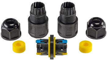 Kabelverbinder 3-polig, IP68, 450V/24A, Klemmanschluss, für Kabel Ø 6-11mm