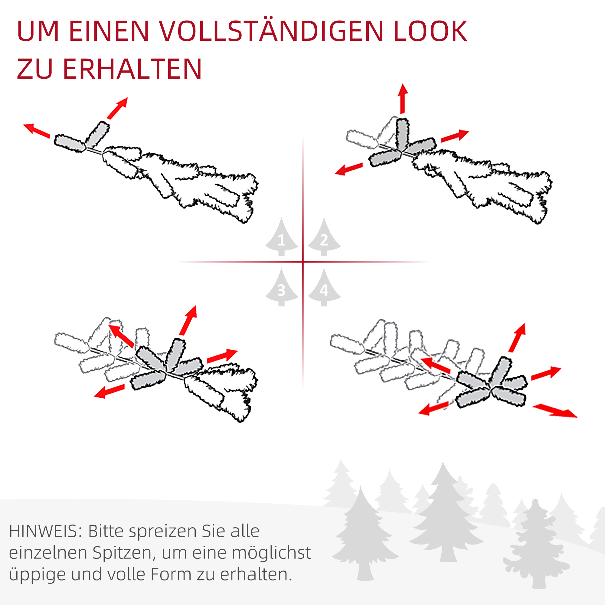 Weihnachtsbaum künstliche Künstliche Tanne Christbaum, inkl Ständer Weihnachtsstern 1,8 m, Grün