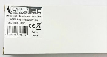 LED-Trafo "CTE-80-V2" 1-80W / Ein 220-240V, Aus 12V= Konstantspannung