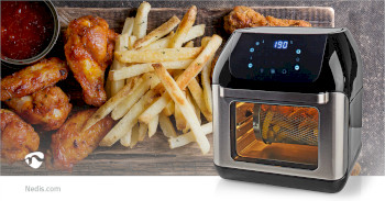 Heißluft Fritteuse | 12 l | Timer: 60 min | Anzahl voreingestellter Programme: 9 | Digital | schwarz