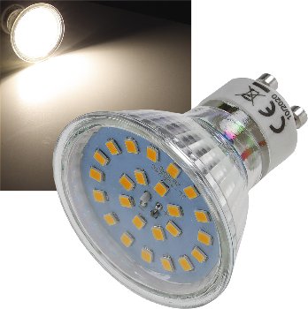 LED Strahler GU10 "H55 SMD" / 120°, 4000k, 460lm, 230V/4W, neutralweiß