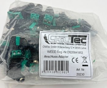 Anschluss-Adapter für LED-Stripes / Lüsterklemme auf 5,5/2,1mm Kupplung