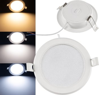 LED Licht-Panel "CKP-08 CCT" / 230V, 8W, 3000/4000/6200K, Ø 118mm