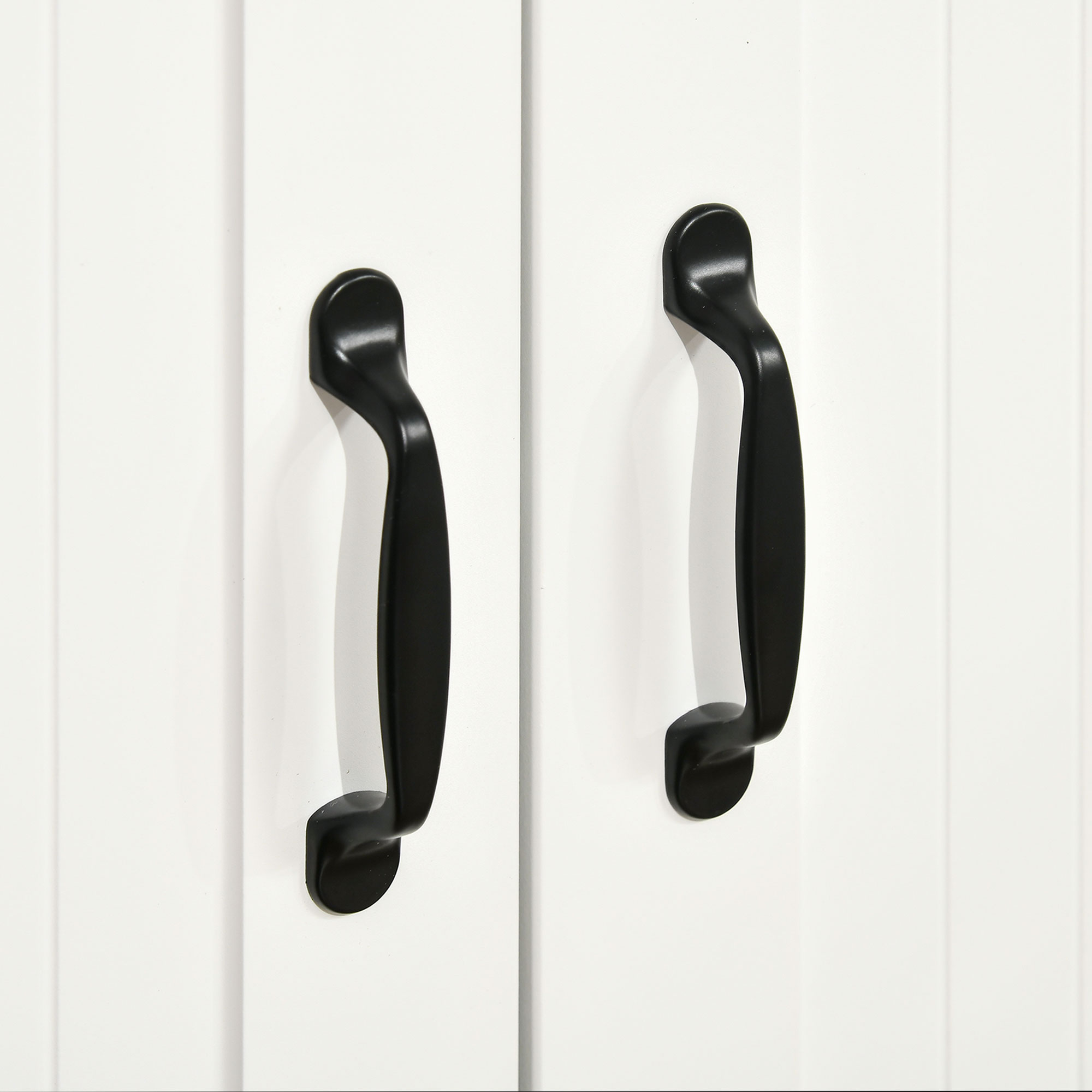 Sideboard Kommode Anrichte, Modernstil, 4 Schubladen, 1 Schrank, 105 cm x 40 cm x 76 cm, Weiß