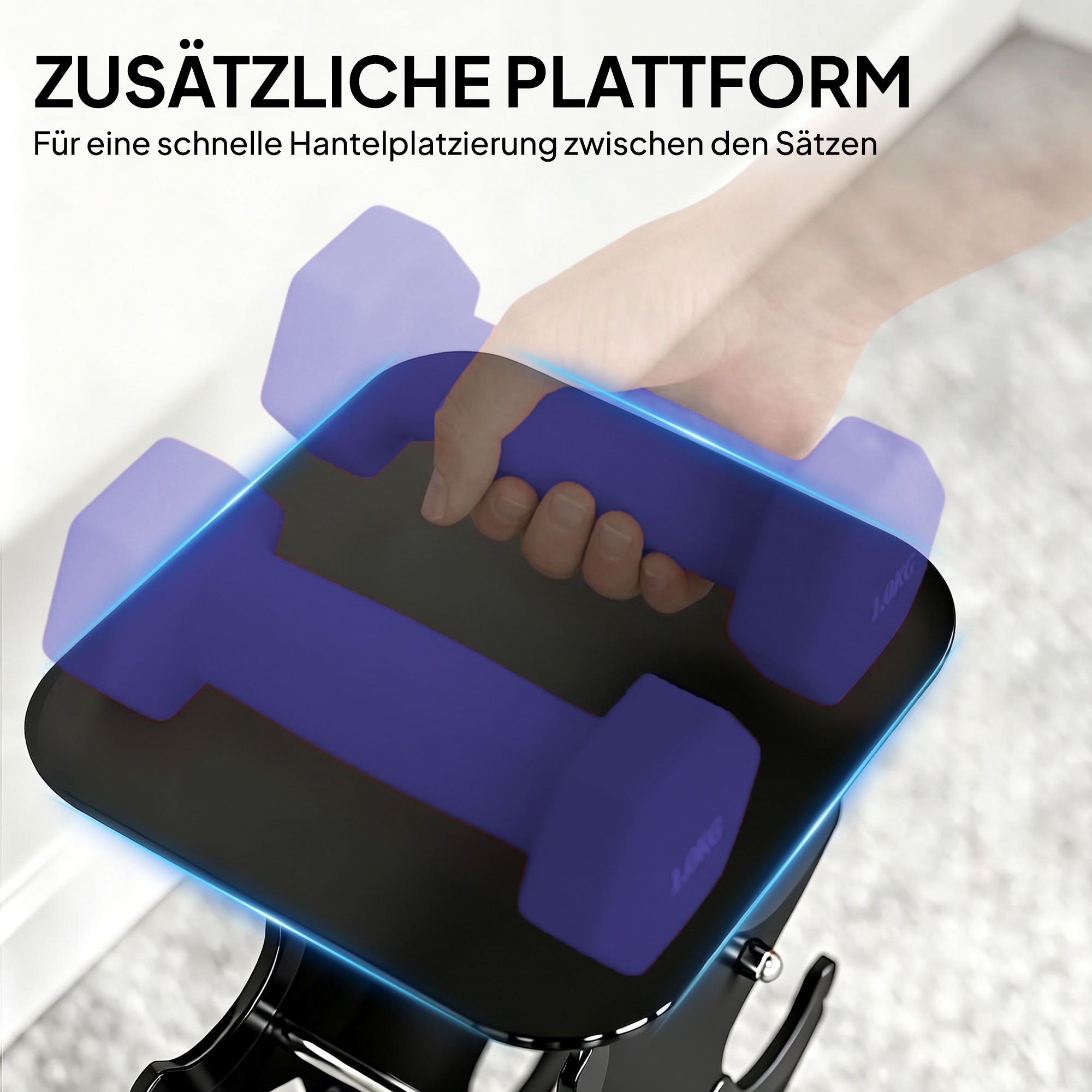 Hanteln Set 3 Paar Kurzhanteln mit Aufbewahrungsständer rutschfeste Griff, 1-5 kg Hexagon