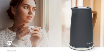 Wasserkocher | 1.7 l | Soft-Touch | grau | um 360 Grad drehbar | verdecktes Heizelement | Strix® Controller | Boil-dry protection