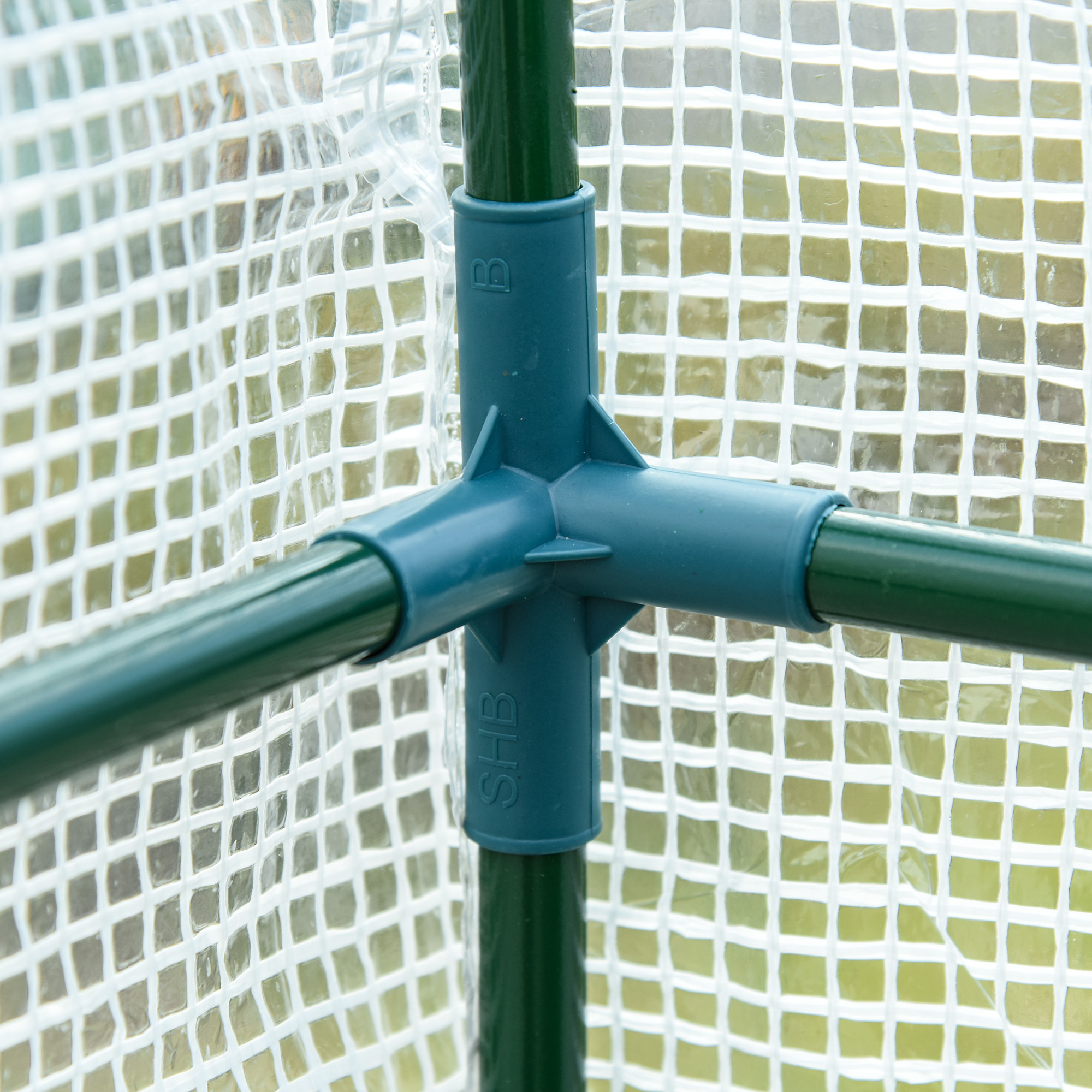 Foliengewächshaus Tomatengewächshaus mit Mesh Fenster, Treibhaus mit aufrollbaren Türen, Anzuchthaus mit UV Schutz, Weiß, 200 x 100 x 215 cm