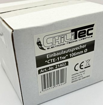 Einbaulautsprecher "CTE-11w", weiß / Ø 106mm, 45 Watt, 8 Ohm