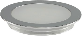 LED Einbauleuchte "EBL Slim WW" / IP67,1W, 50lm, Alu matt, warmweiß, Ø55mm