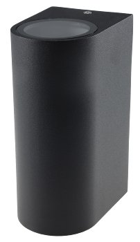 Außen-Wandleuchte "CTW-2", für 2x GU10, IP44, Gehäuse schwarz