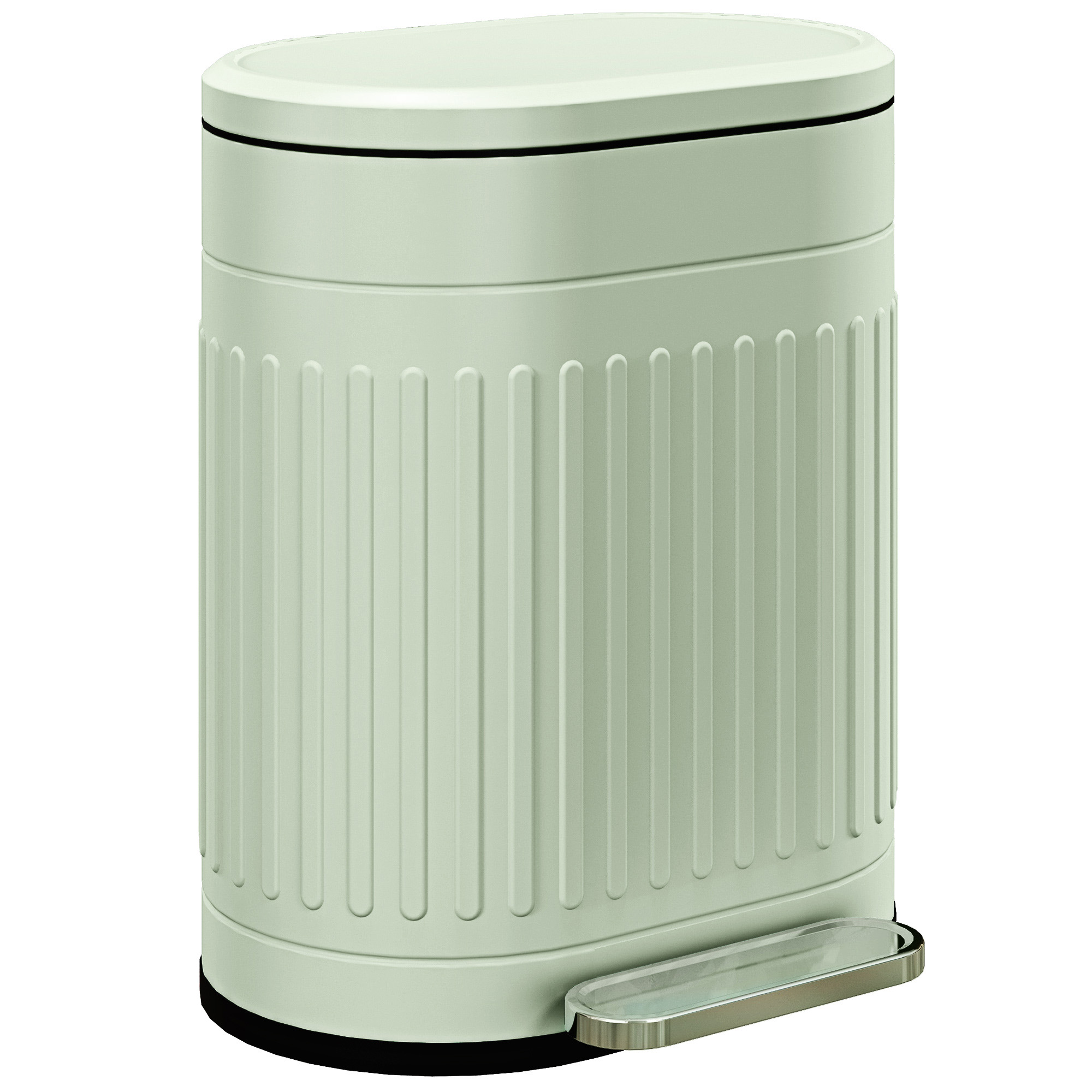 Mülleimer 20l Treteimer mit Deckel Fußpedal herausnehmbarem Inneneimer Soft-Close-Funktion 36,5 x 31,2 x 45 cm, Grün