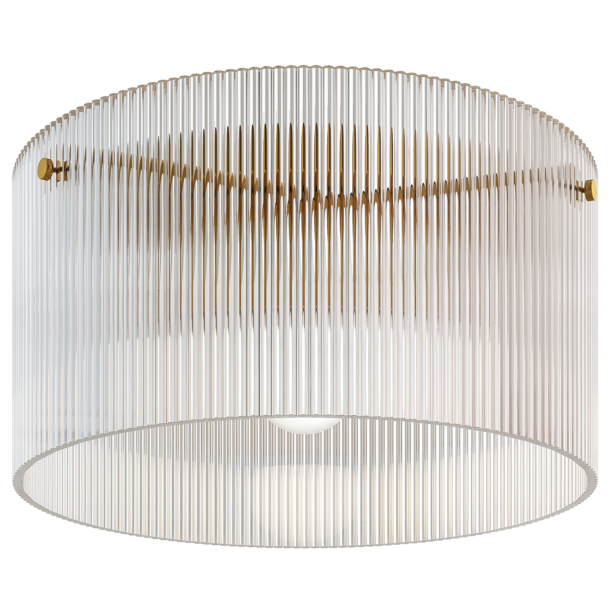 Deckenlampe mit Acryllampenschirm, Metall, Halogen- und LED-kompatibel